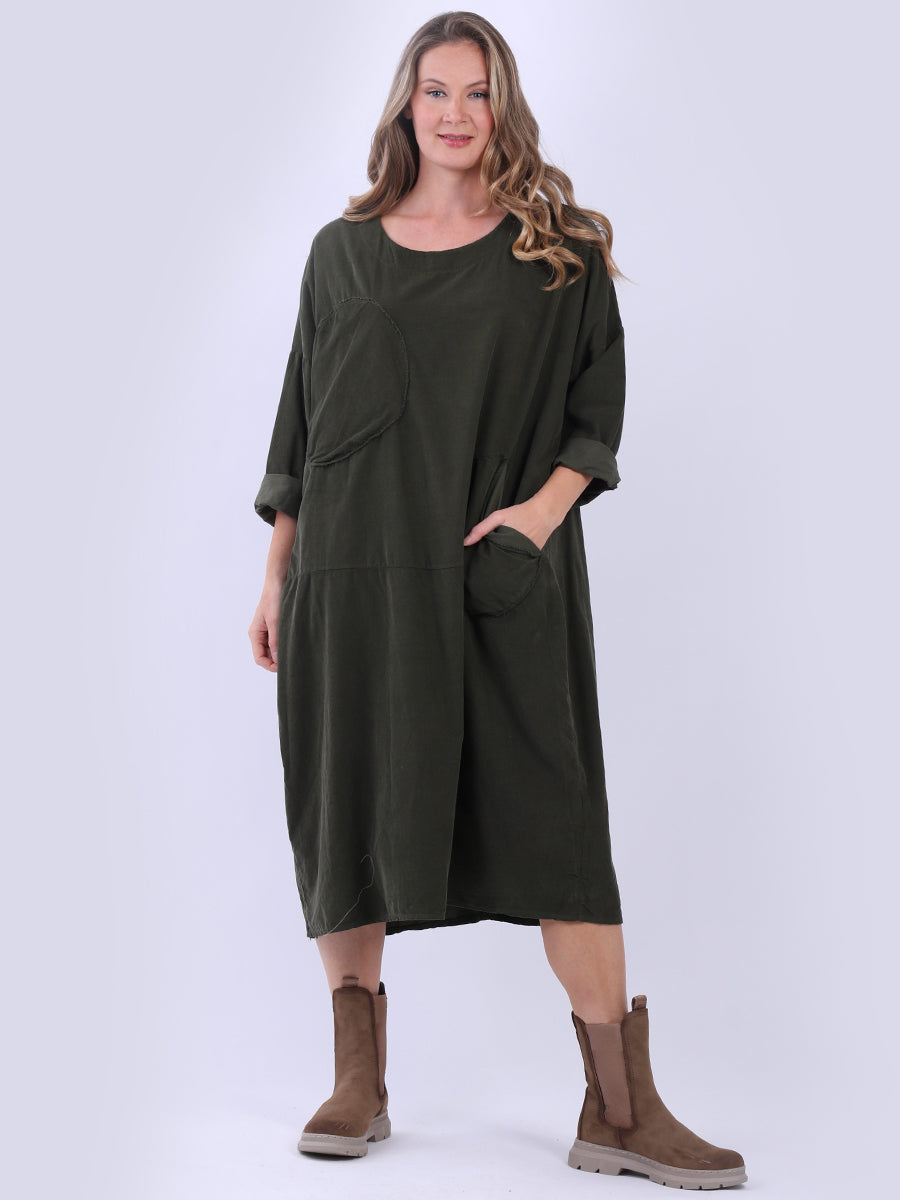 Cotton Oversized Slouchy Dress Khaki