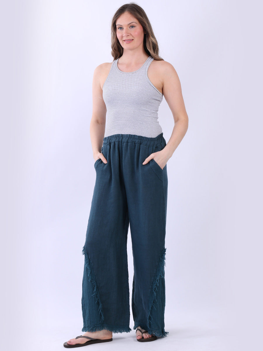 Women Linen Trouser Teal
