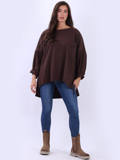 Plus Size Cotton Top Chocolate