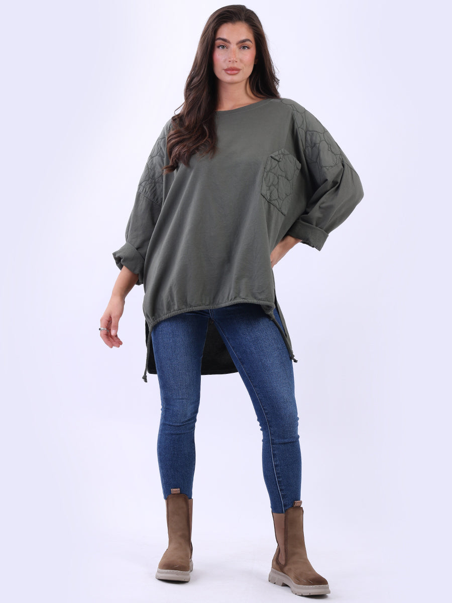 Plus Size Cotton Top Khaki