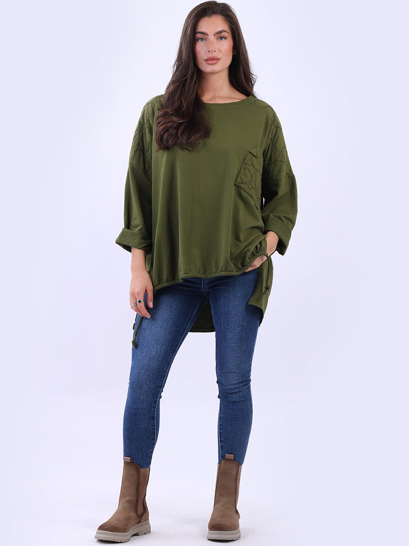 Plus Size Cotton Top Olive