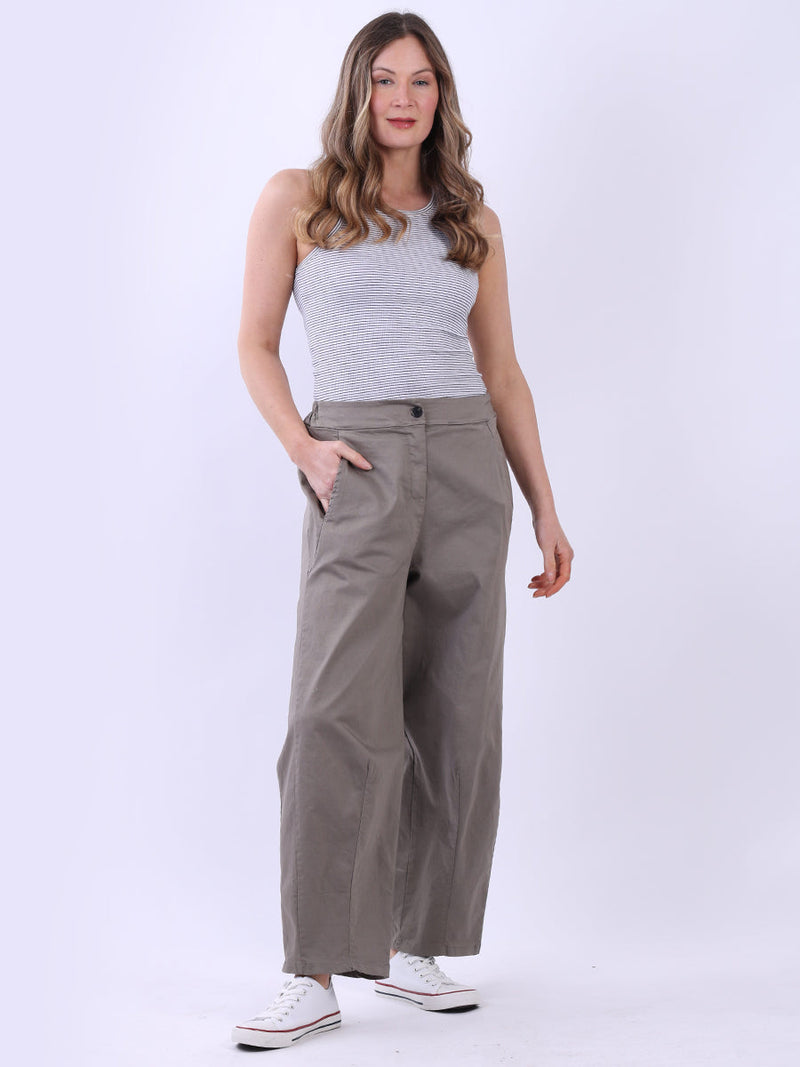 Solid Cotton Trouser Mocha