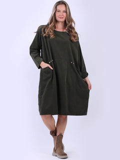 Plus Size Corduroy Dress Khaki