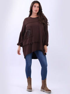 Batwing Cotton Top Chocolate