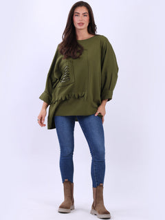 Batwing Cotton Top Olive