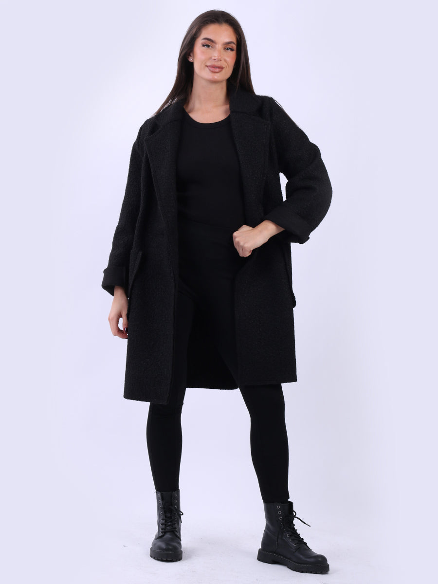 Oversized Wool Coat Black