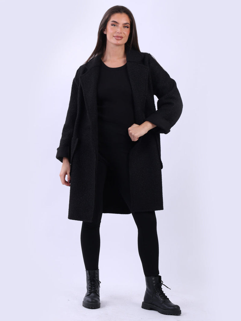 Oversized Wool Coat Black