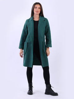 Oversized Wool Coat Bottle Green