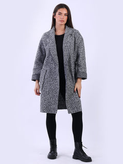 Oversized Wool Coat Dark Grey