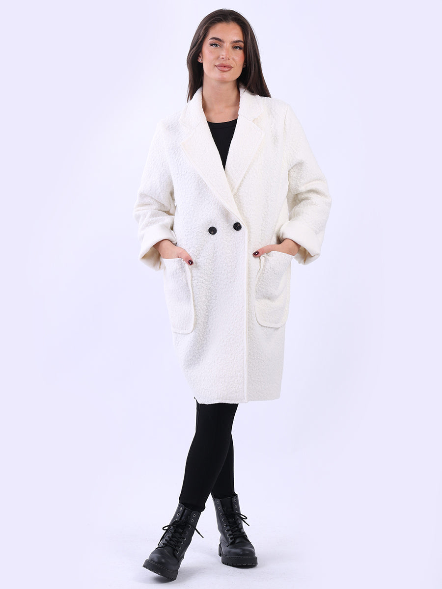 Oversized Wool Coat Off White