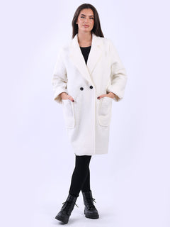 Oversized Wool Coat Off White
