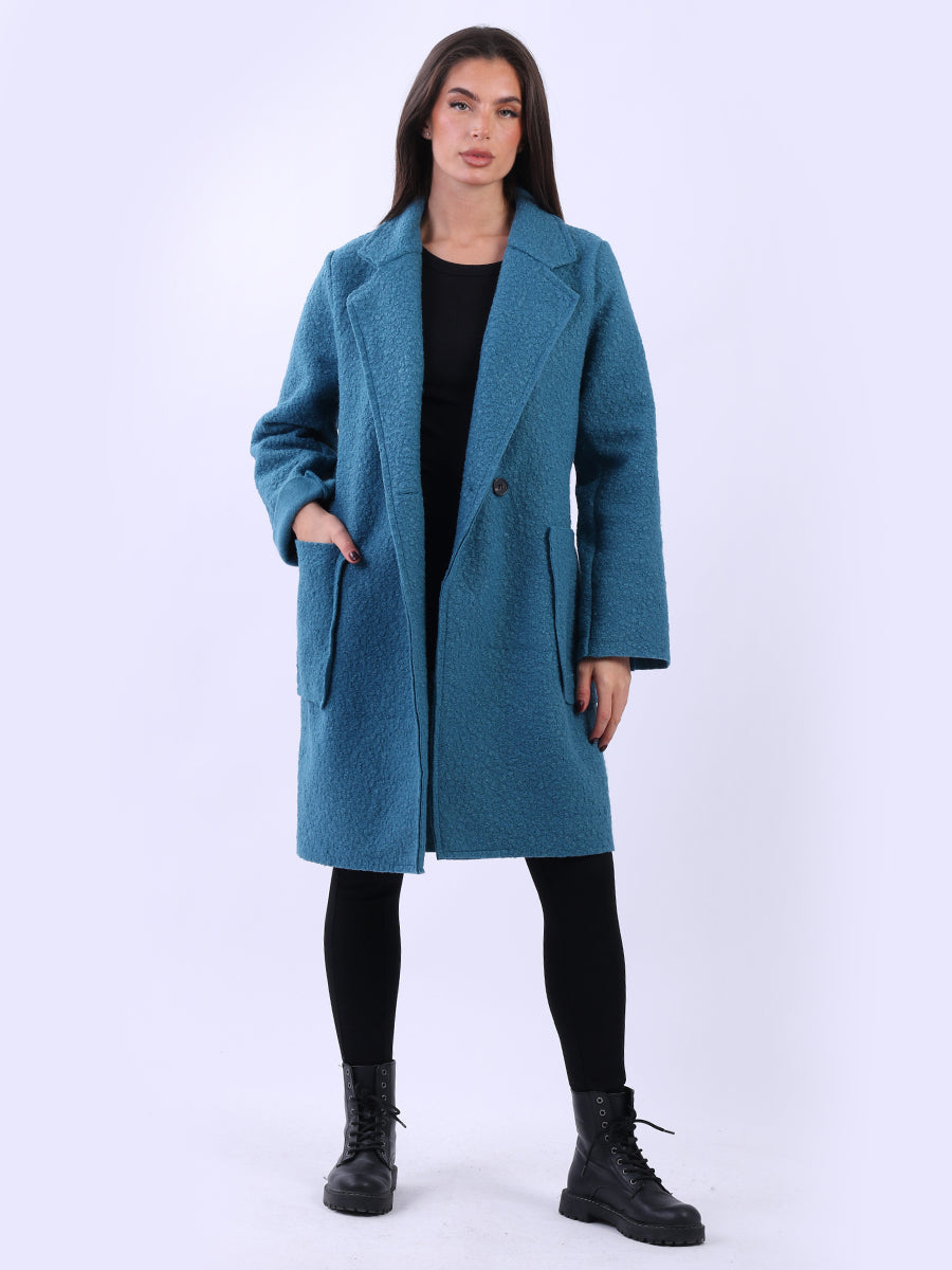 Oversized Wool Coat Teal