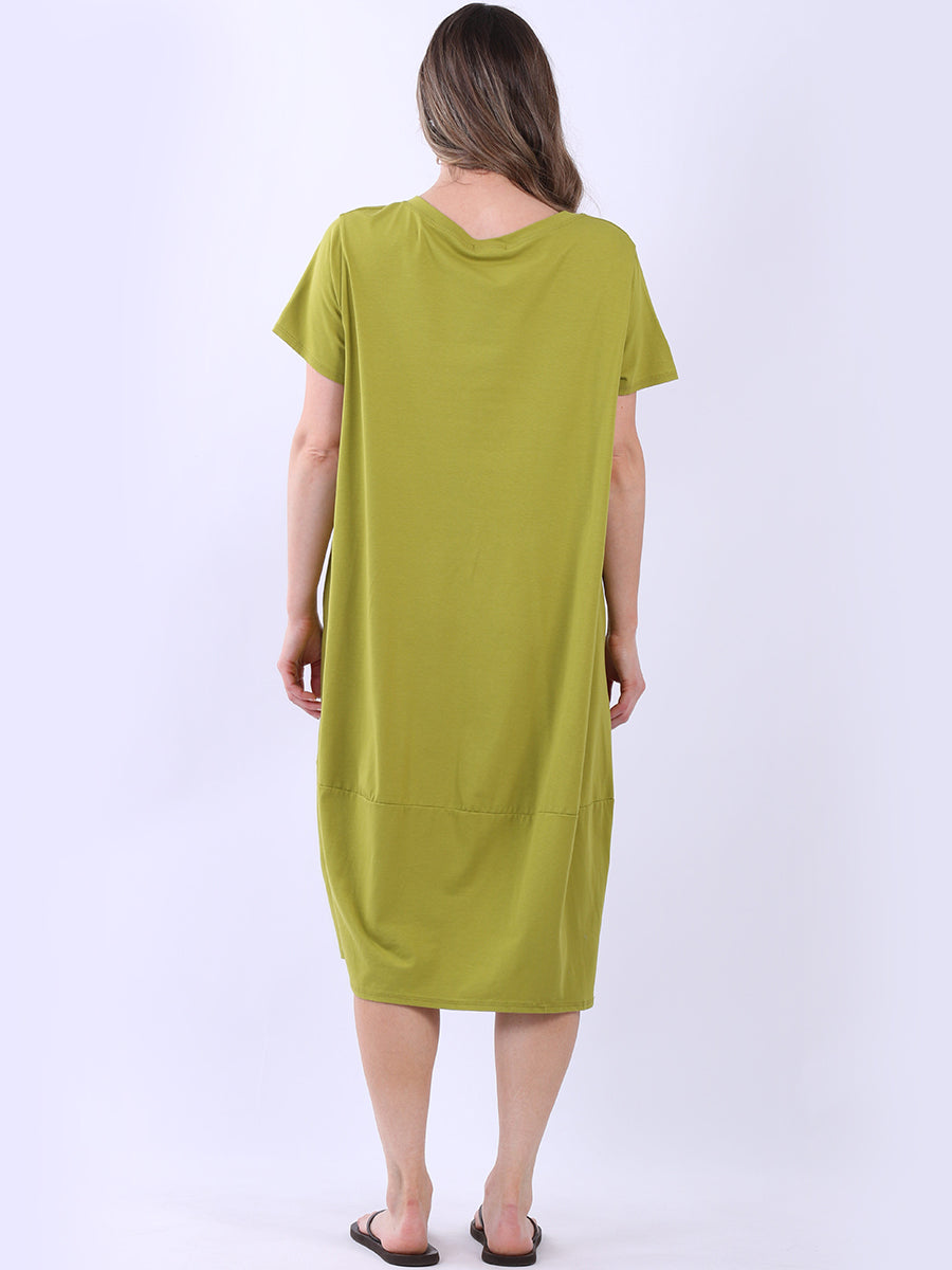 Plus Size Cotton Dress Olive