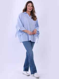 Stripy Cotton Shirt Denim