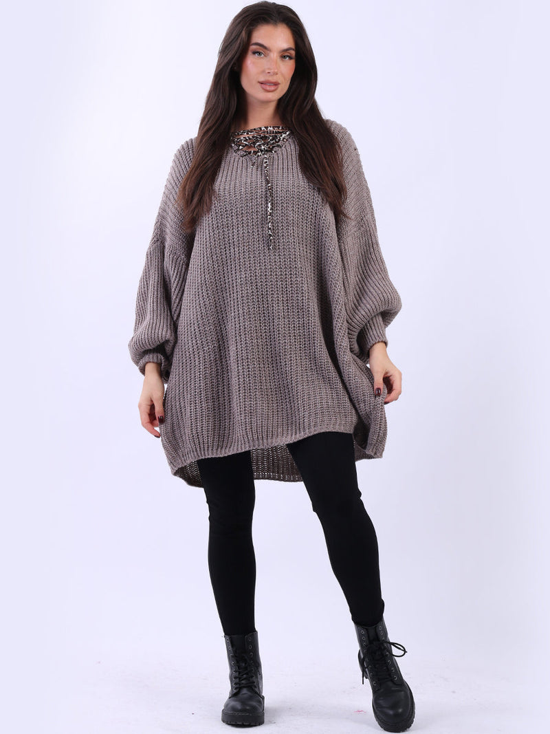 Oversized Knitted Jumper Mocha