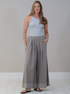 Cotton Corduroy Palazzo Mocha