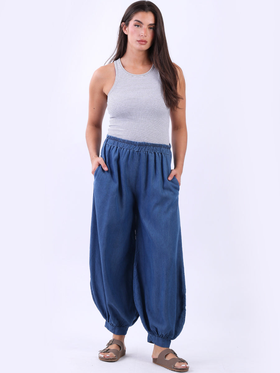 Loose Fit Denim Trouser Light Denim