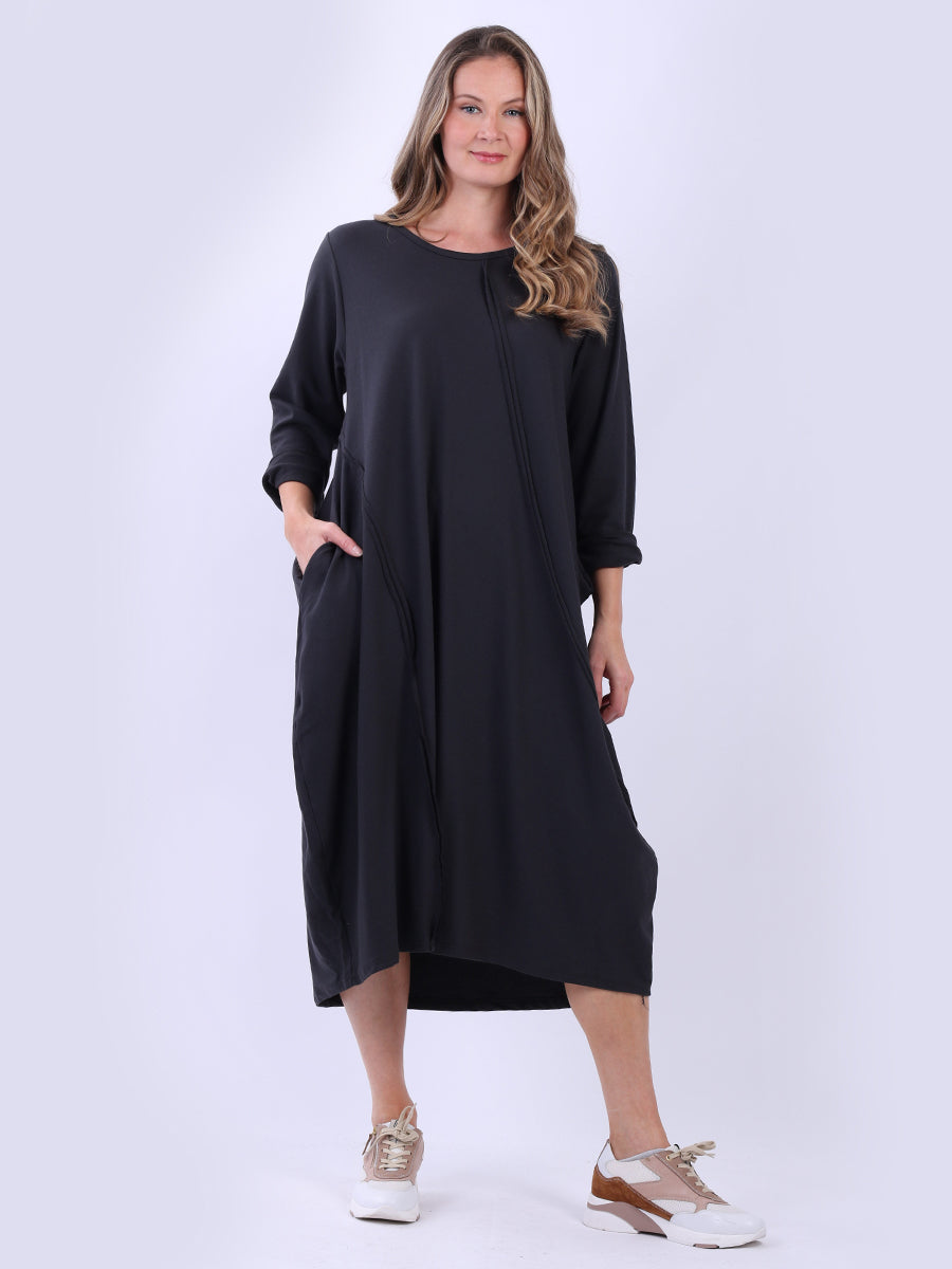 Plus Size Cotton Dress Charcoal