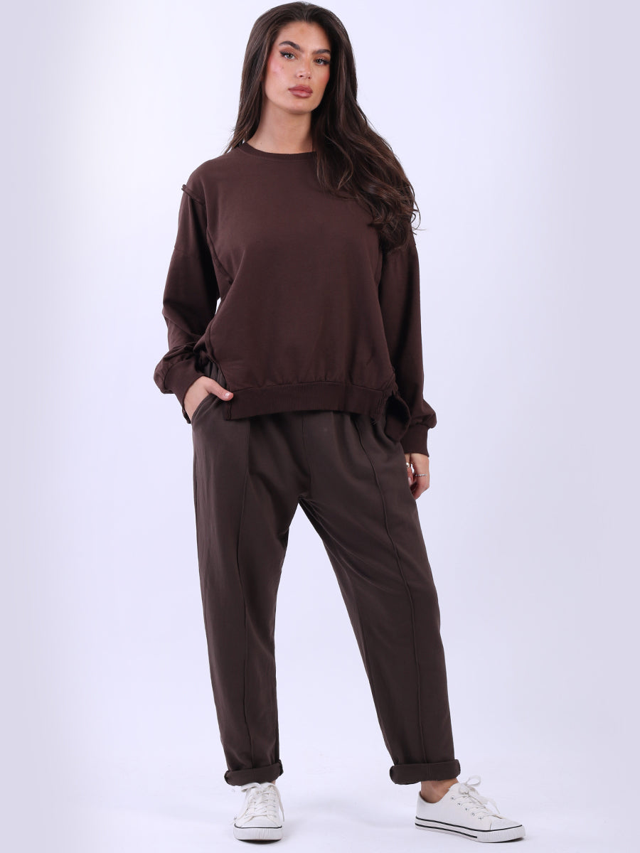 Cotton Sweat Top Chocolate