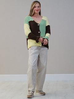 Wool Knitted Cardigan Sage