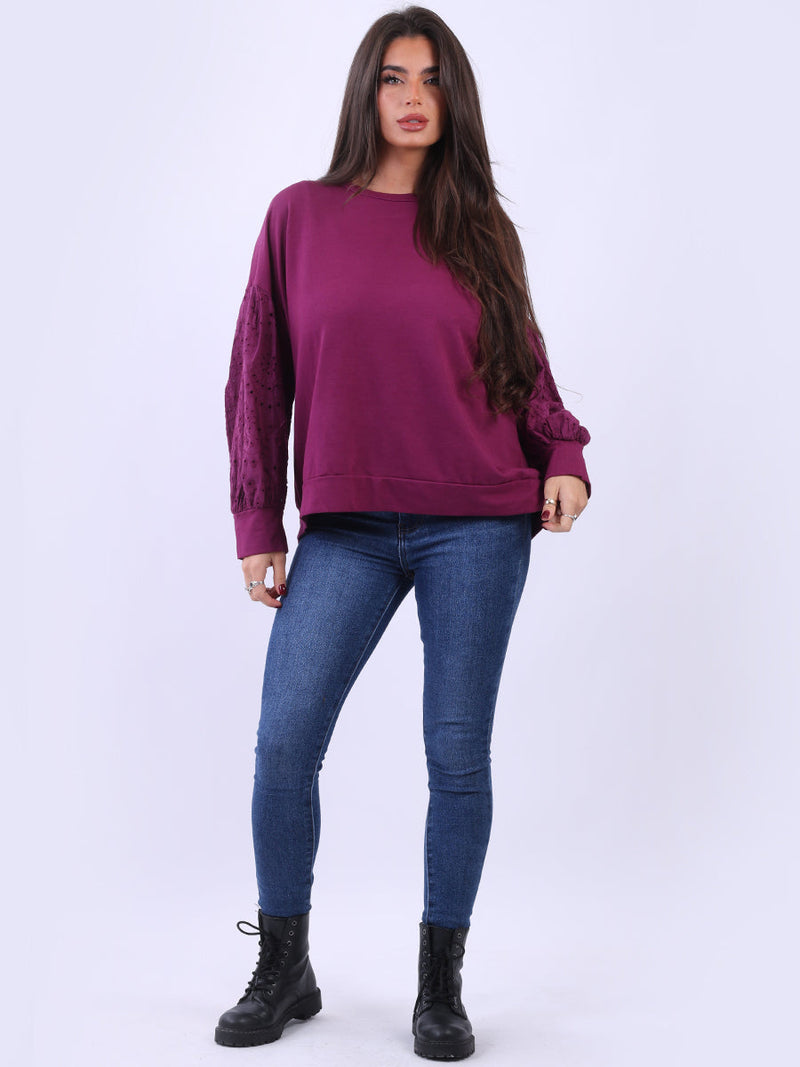 Women Cotton Boxy Top Magenta