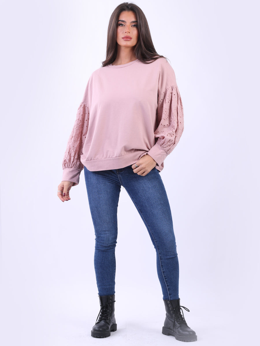 Women Cotton Boxy Top Pink