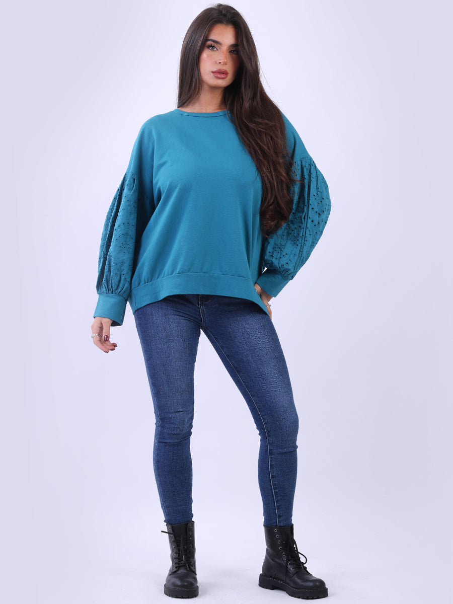 Women Cotton Boxy Top Teal