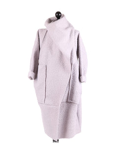 Woolen Oversized Coat Silver
