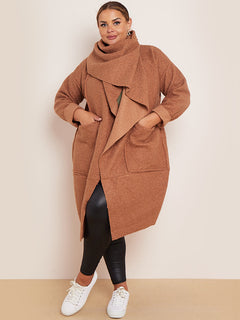Woolen Oversized Coat-Camel