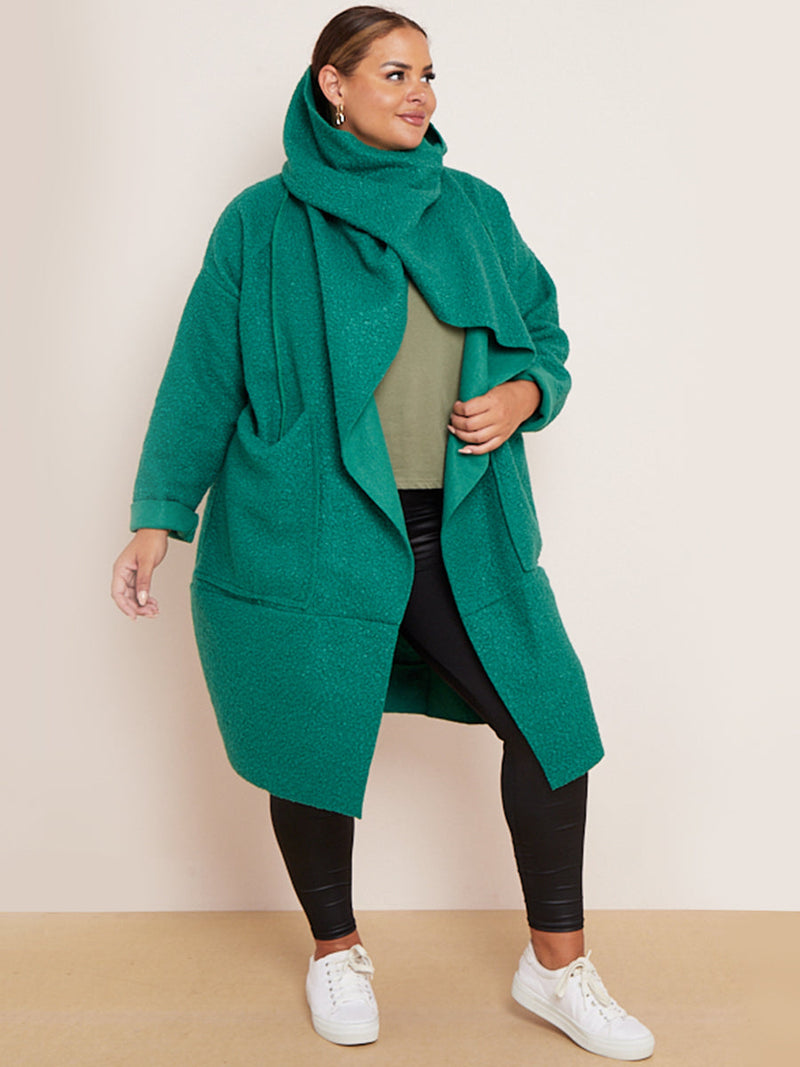 Woolen Oversized Coat Green