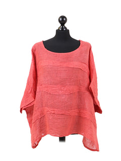 Plus Size Linen Top Rouge