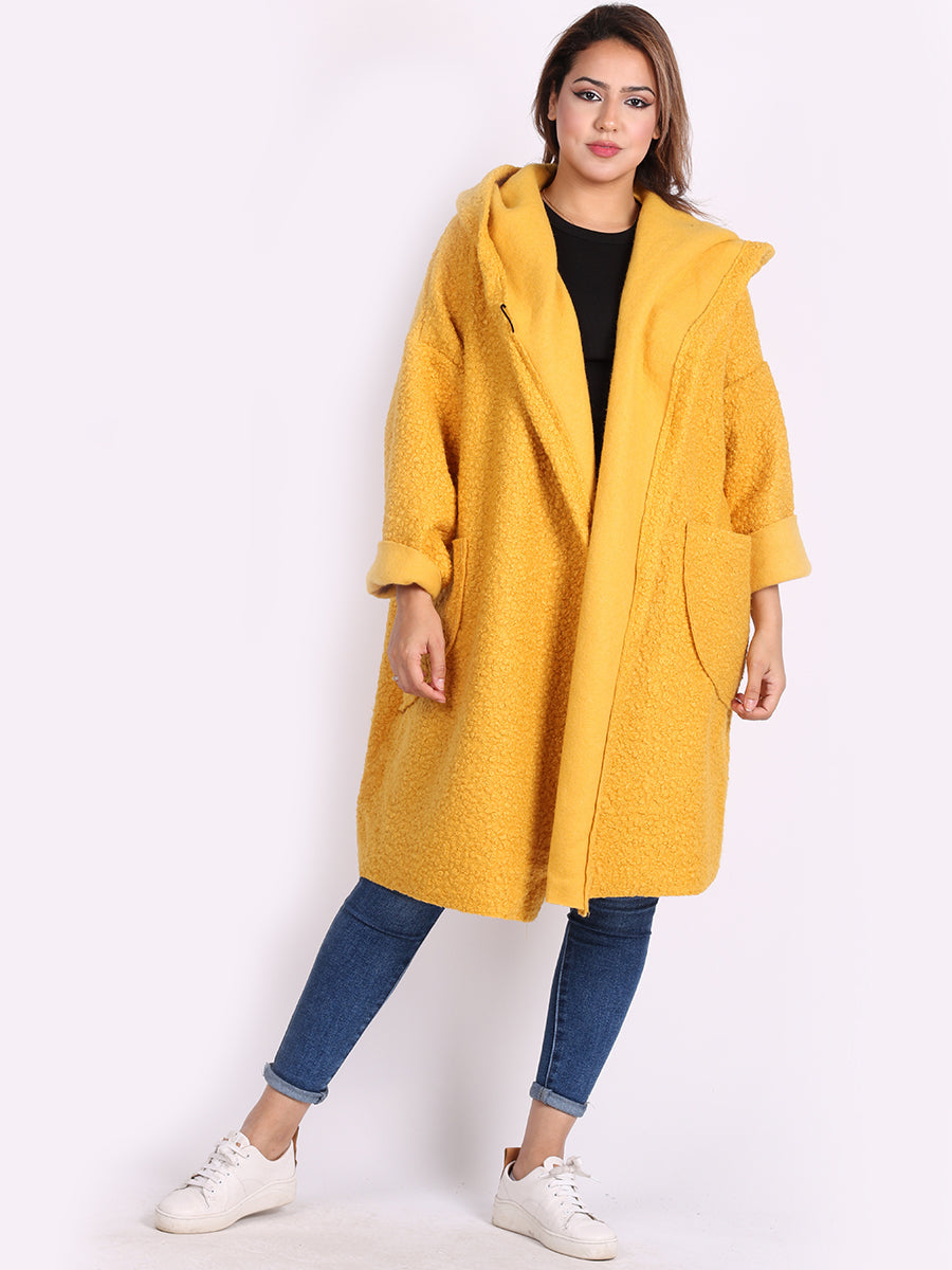 Woolen Lagenlook Jacket Mustard