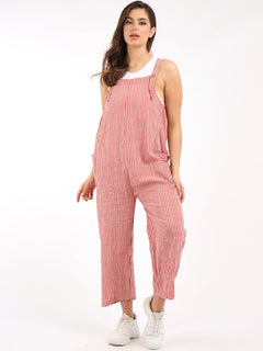 Stripy Cotton Pabo Jumpsuit Sugar Poppy