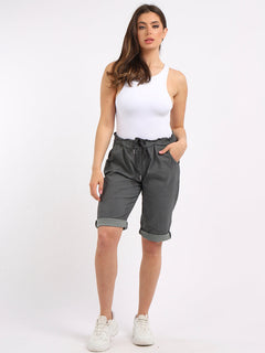 Plain Safari Shorts Charcoal
