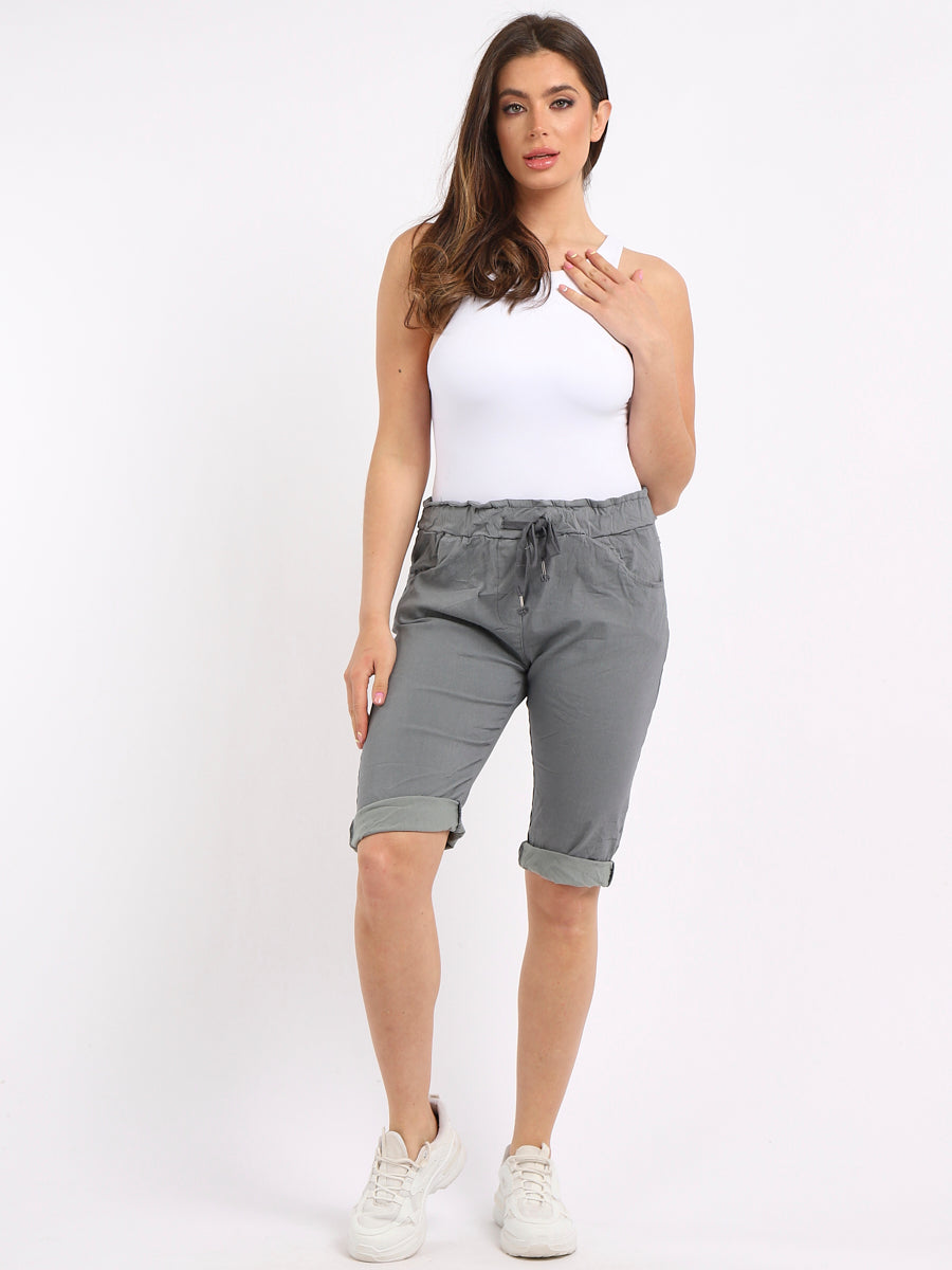 Plain Safari Shorts Dark Grey