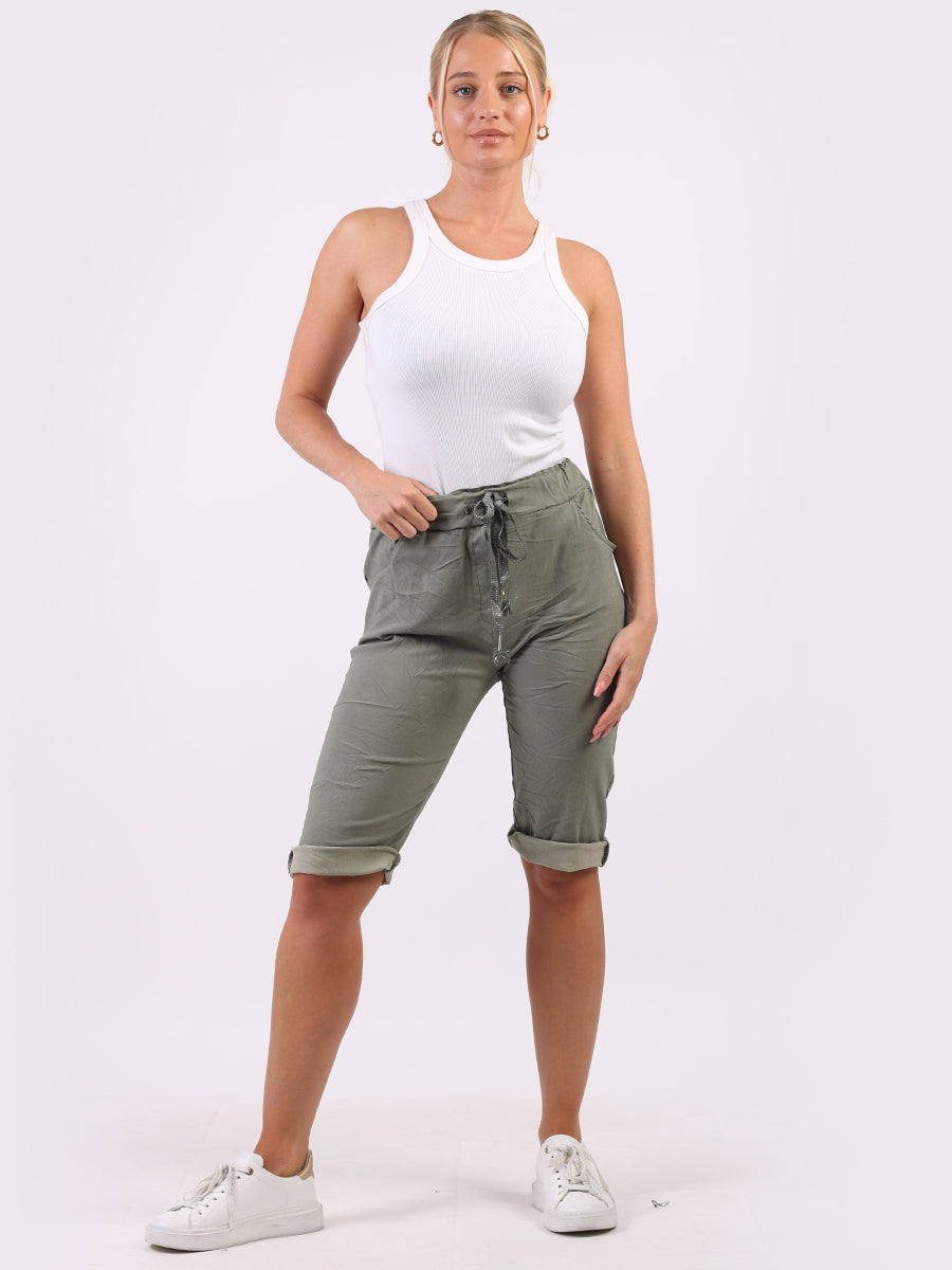 Plain Safari Shorts Khaki