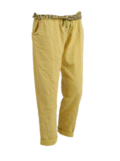 Ladies Skinny Solid Magic Pant Mustard