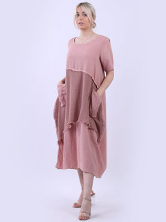 Mesh Net Linen Midi Dress Sugar Poppy