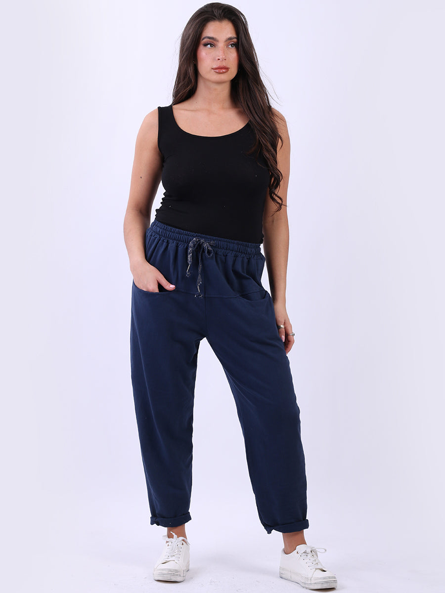 Women Cotton Pant Navy