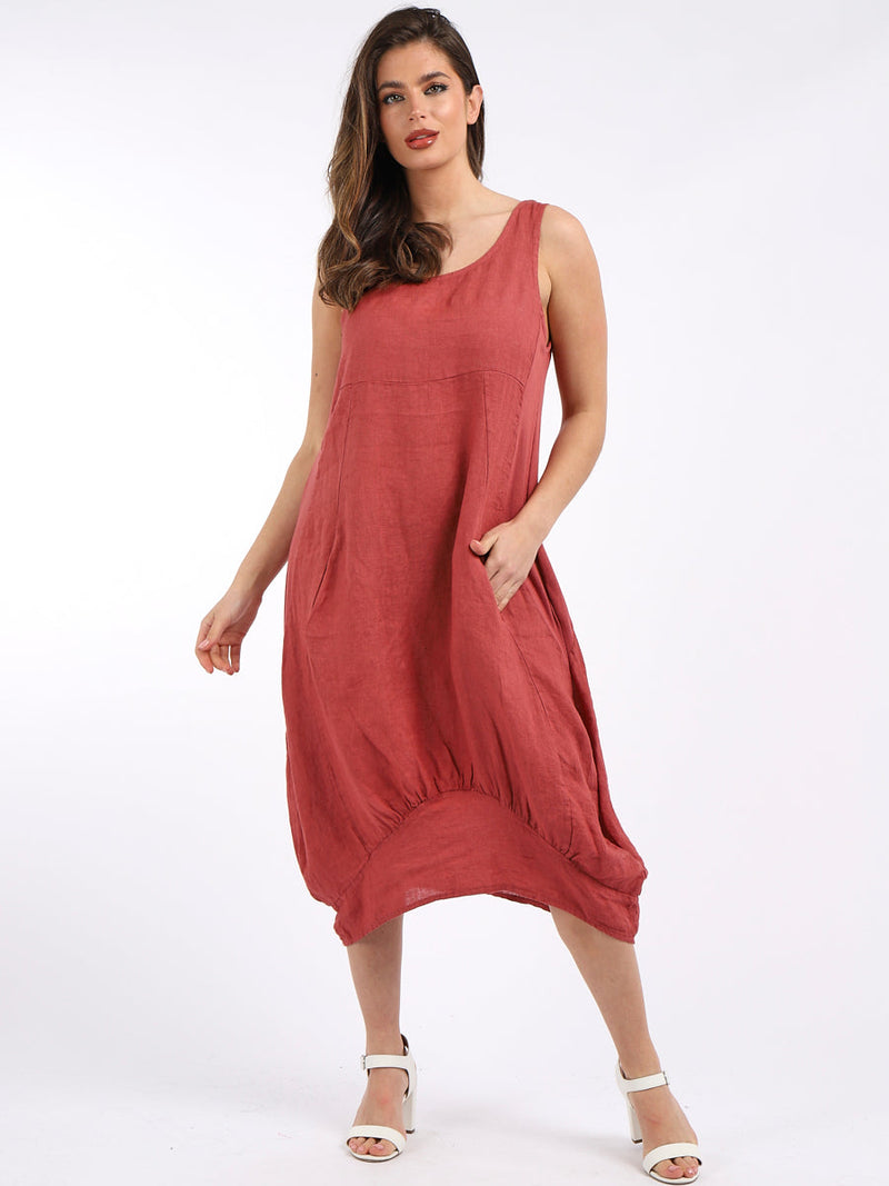 Ribbed Sides Plain Dress Sugar Poppy