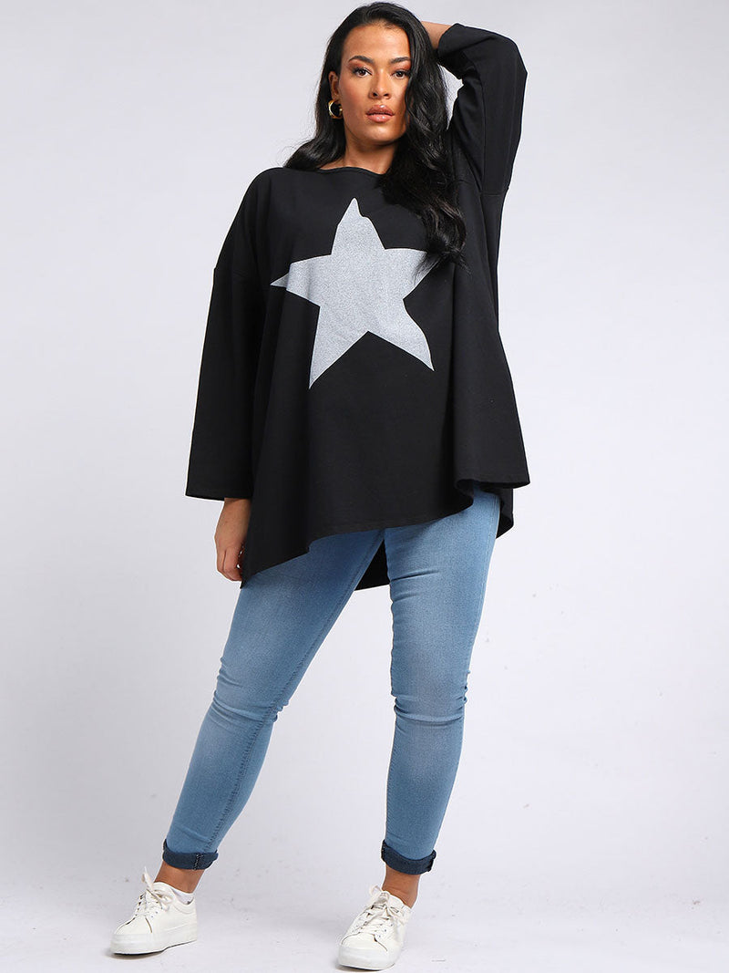 Women Plus Size Tee Black