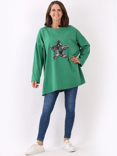 Italian Oversized Top Green