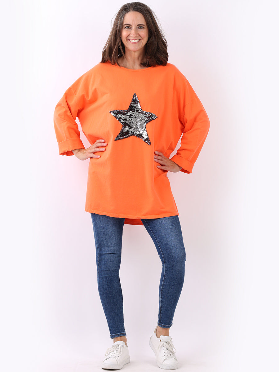 Italian Oversized Top Orange