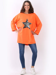 Italian Oversized Top Orange