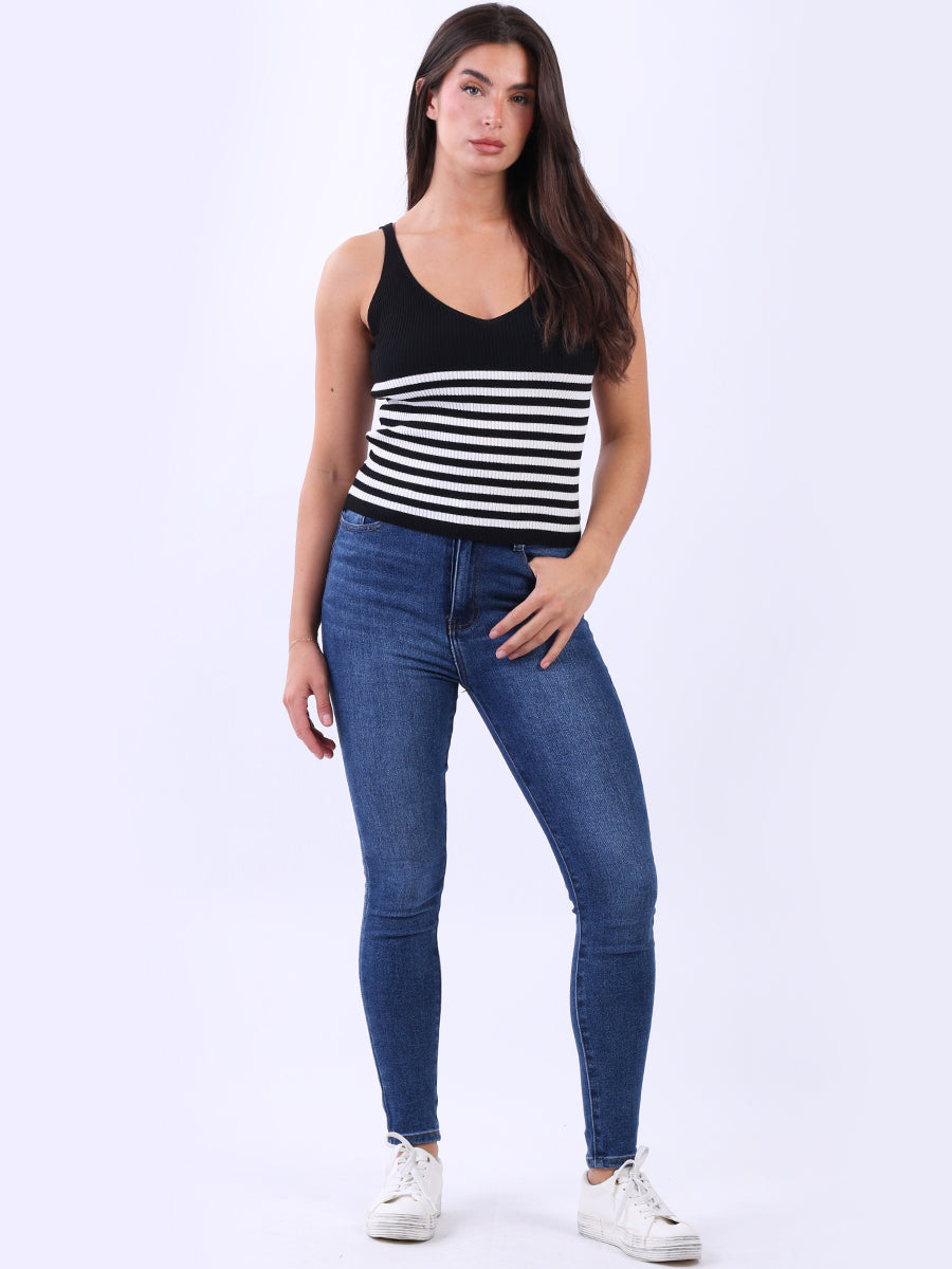 Cotton Crop Vest Black