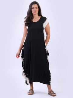 Tie And Dye Dress Black