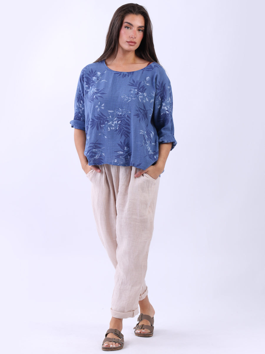 Baggy Cotton Crop  Denim