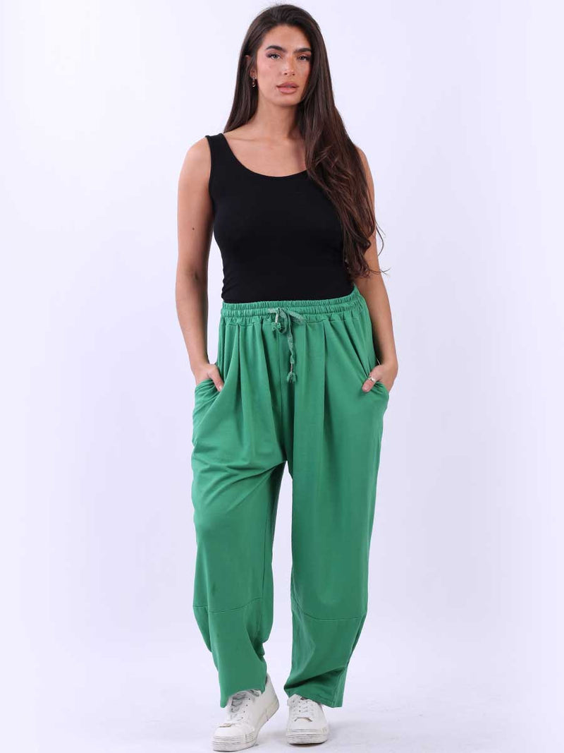 Women Cotton Trouser Green