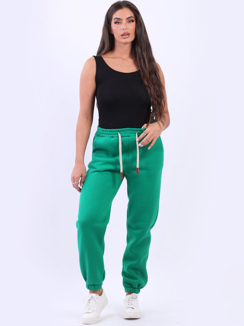 Cotton Fleece Trouser Green
