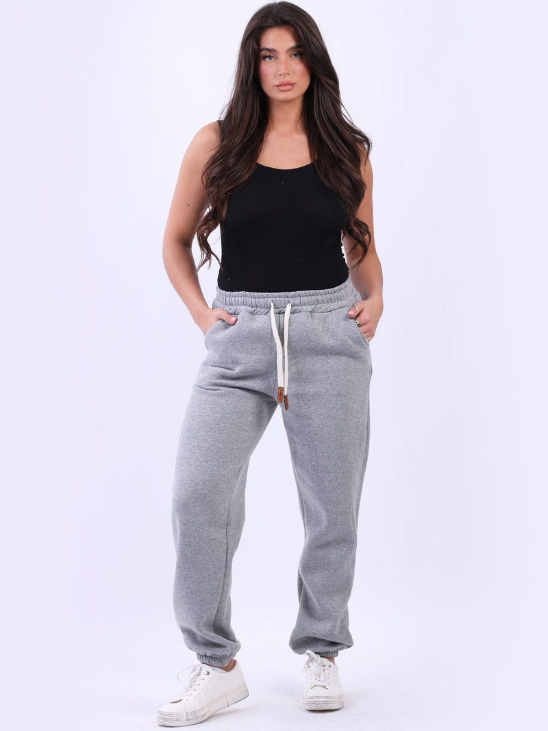 Cotton Fleece Trouser Silver